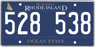 RI license plate 528538