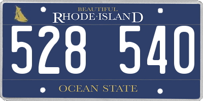 RI license plate 528540