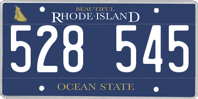RI license plate 528545