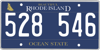 RI license plate 528546