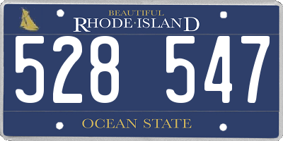 RI license plate 528547