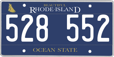 RI license plate 528552