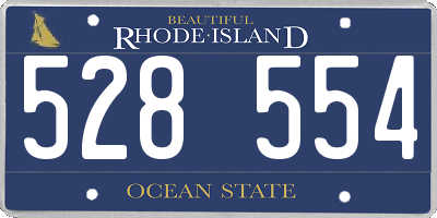 RI license plate 528554