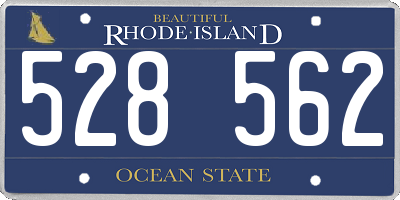 RI license plate 528562