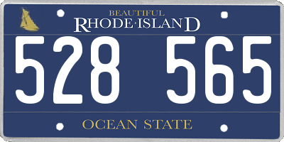 RI license plate 528565