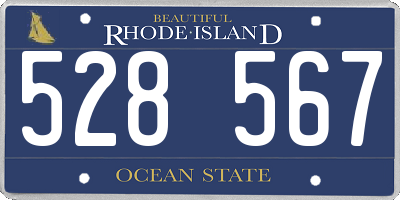 RI license plate 528567