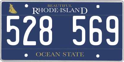 RI license plate 528569