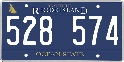 RI license plate 528574