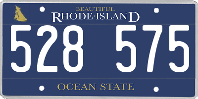 RI license plate 528575