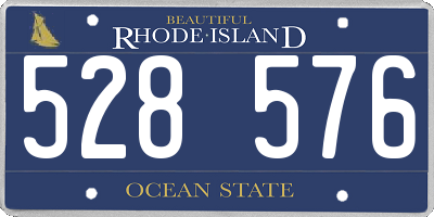 RI license plate 528576