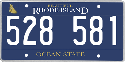 RI license plate 528581