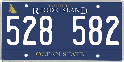 RI license plate 528582