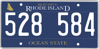RI license plate 528584