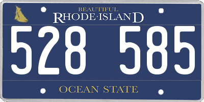 RI license plate 528585
