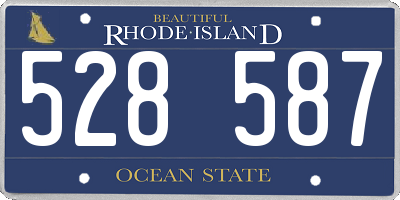 RI license plate 528587