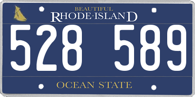 RI license plate 528589