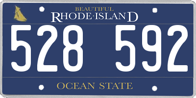 RI license plate 528592