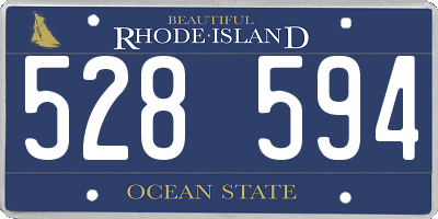 RI license plate 528594