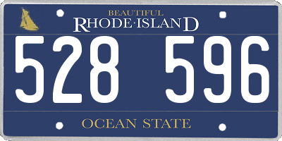 RI license plate 528596