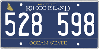 RI license plate 528598