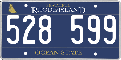 RI license plate 528599