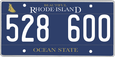 RI license plate 528600