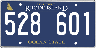 RI license plate 528601
