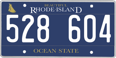 RI license plate 528604