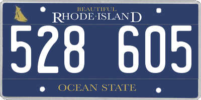 RI license plate 528605