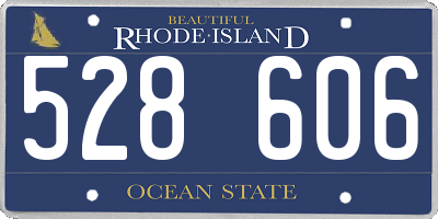 RI license plate 528606