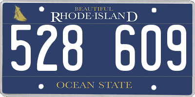 RI license plate 528609