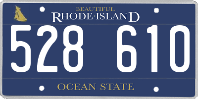 RI license plate 528610