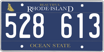 RI license plate 528613