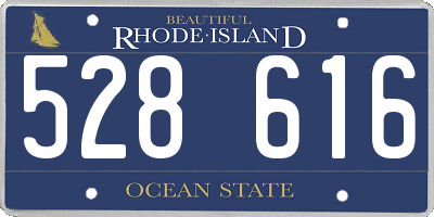 RI license plate 528616