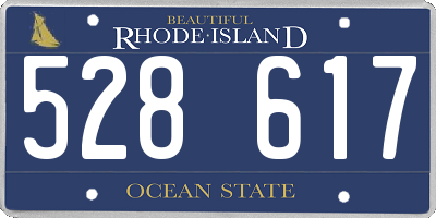RI license plate 528617
