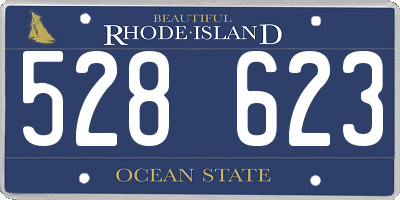 RI license plate 528623