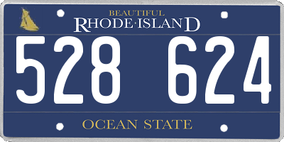 RI license plate 528624