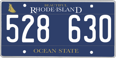 RI license plate 528630