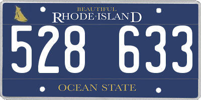 RI license plate 528633