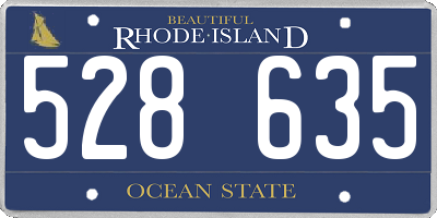 RI license plate 528635