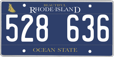 RI license plate 528636