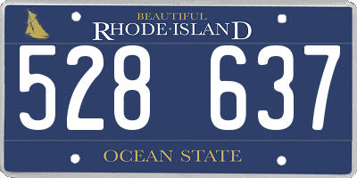 RI license plate 528637