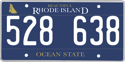 RI license plate 528638