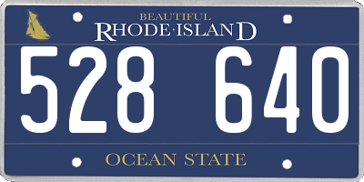 RI license plate 528640
