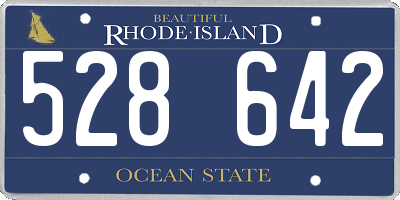 RI license plate 528642