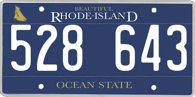 RI license plate 528643
