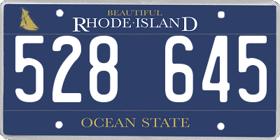 RI license plate 528645