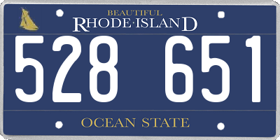 RI license plate 528651