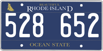RI license plate 528652