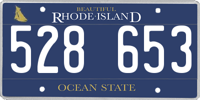 RI license plate 528653